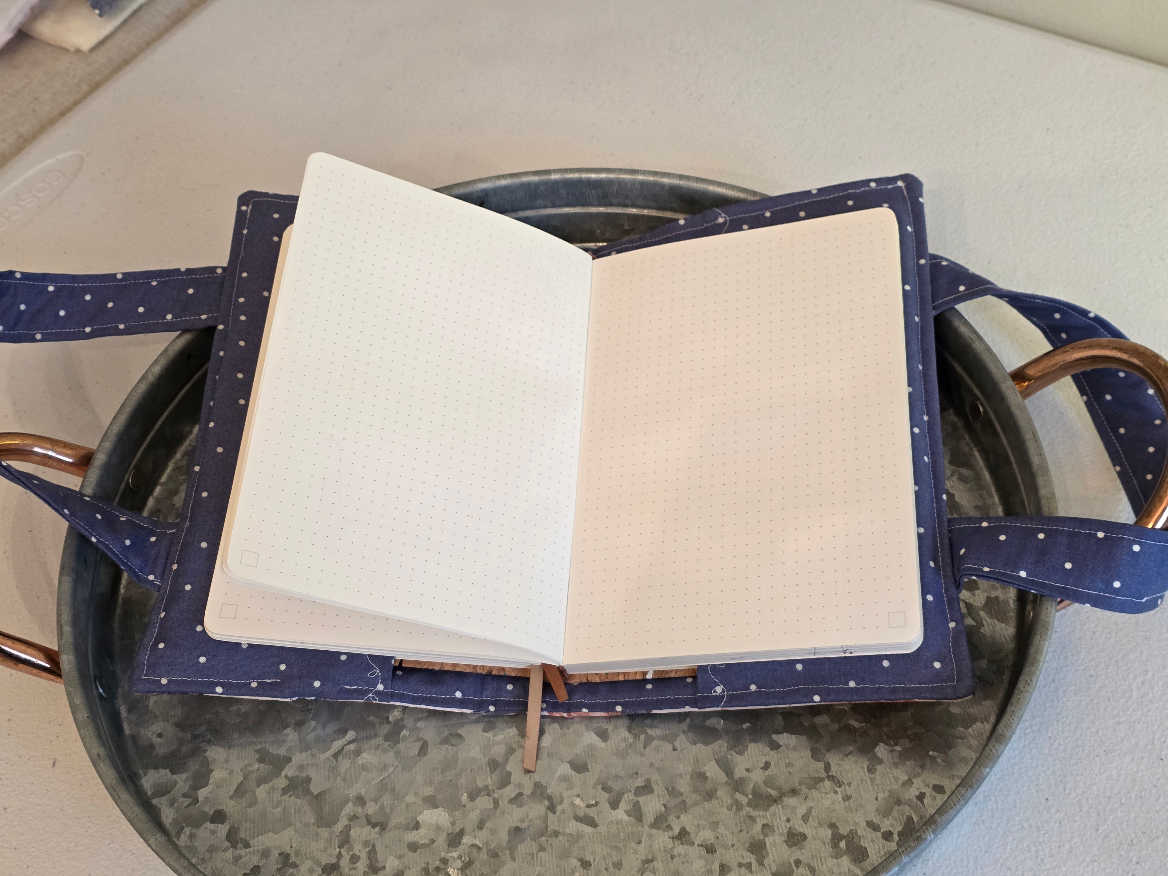 Deluxe Bible & Book Cover – Painted Floral | Neutral Blue Floral | Bible Cover | Devotional Cover