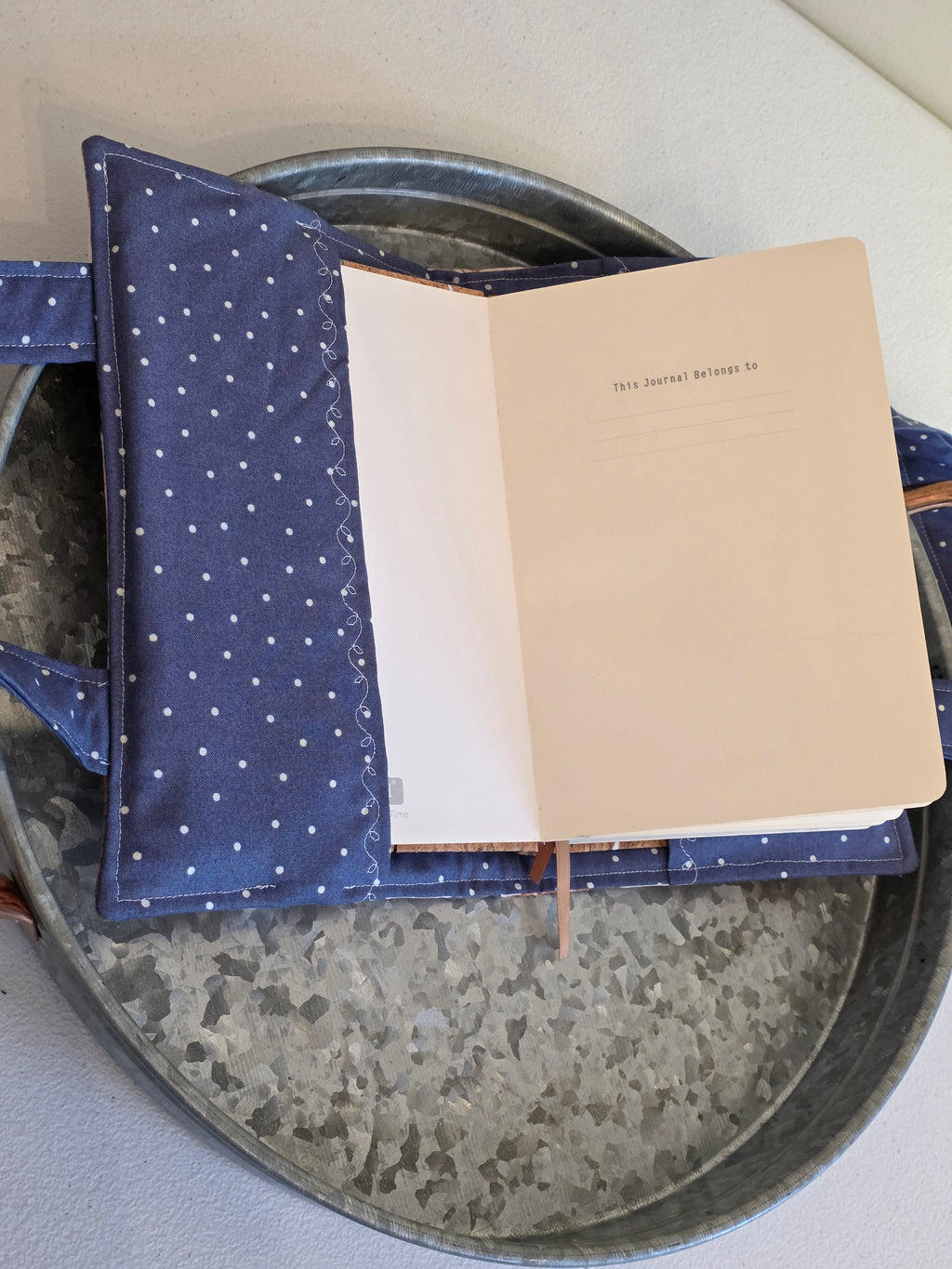 Deluxe Bible & Book Cover – Painted Floral | Neutral Blue Floral | Bible Cover | Devotional Cover