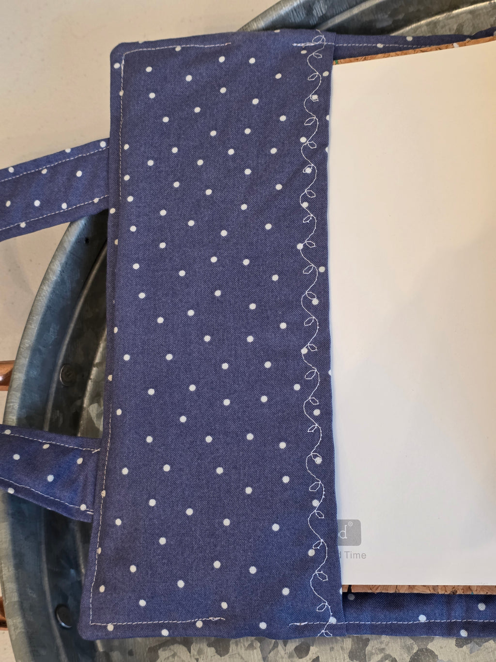 Deluxe Bible & Book Cover – Painted Floral | Neutral Blue Floral | Bible Cover | Devotional Cover