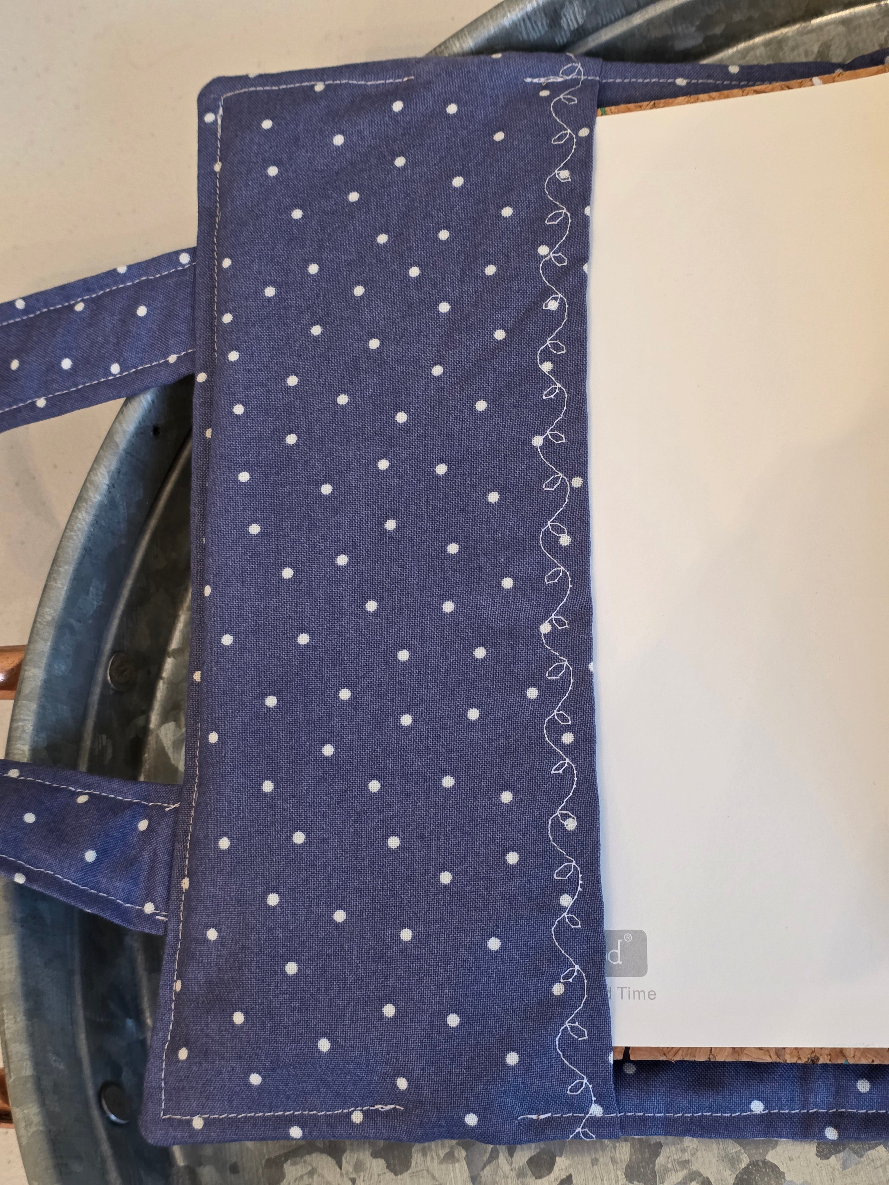 Deluxe Bible & Book Cover – Painted Floral | Neutral Blue Floral | Bible Cover | Devotional Cover