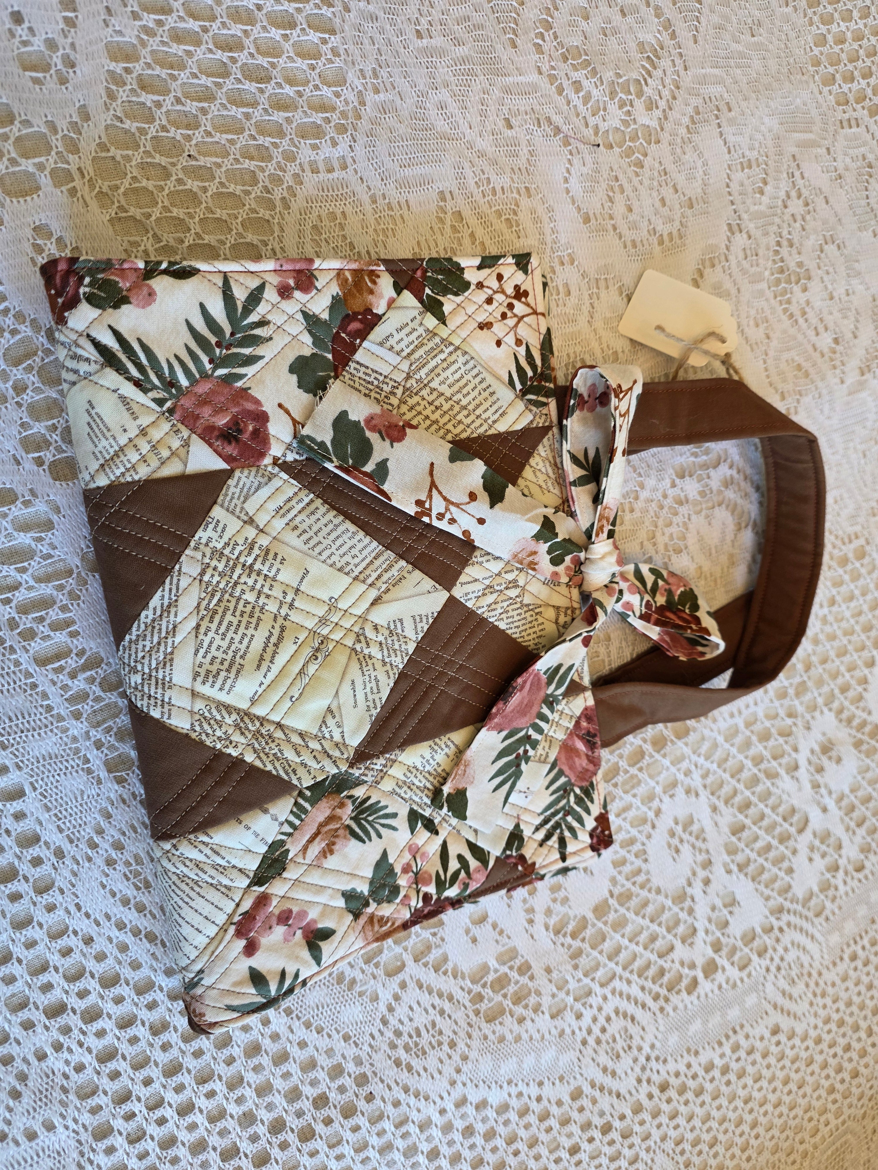 "Grab 'n Go" Quilted Bible/ Book Cover with Handles | Various Prints  | Bible Study in Style | Book Club in Style