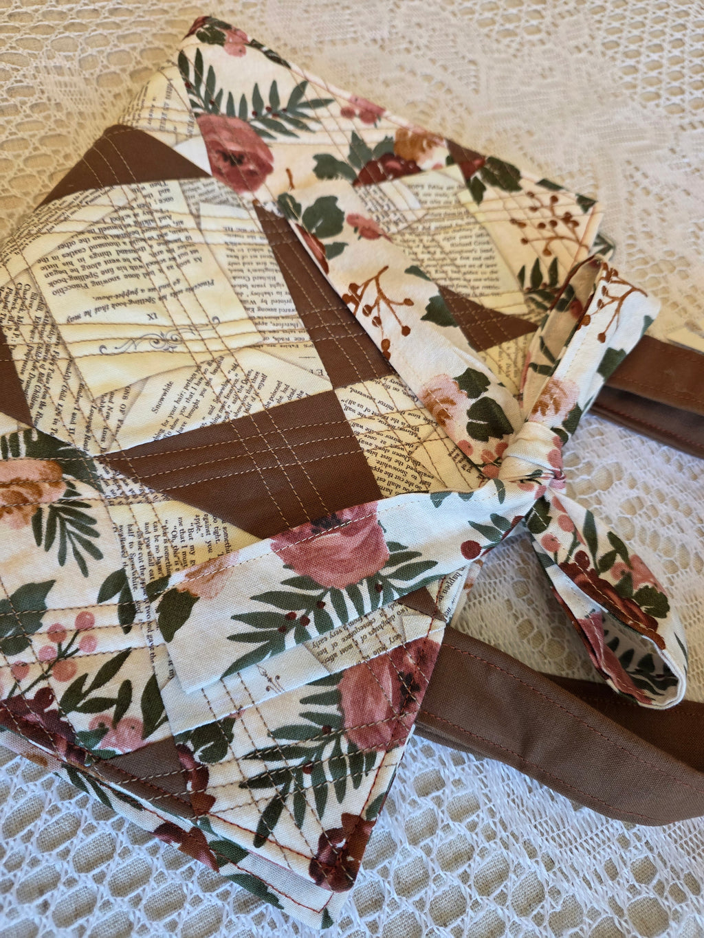 "Grab 'n Go" Quilted Bible/ Book Cover with Handles | Various Prints  | Bible Study in Style | Book Club in Style