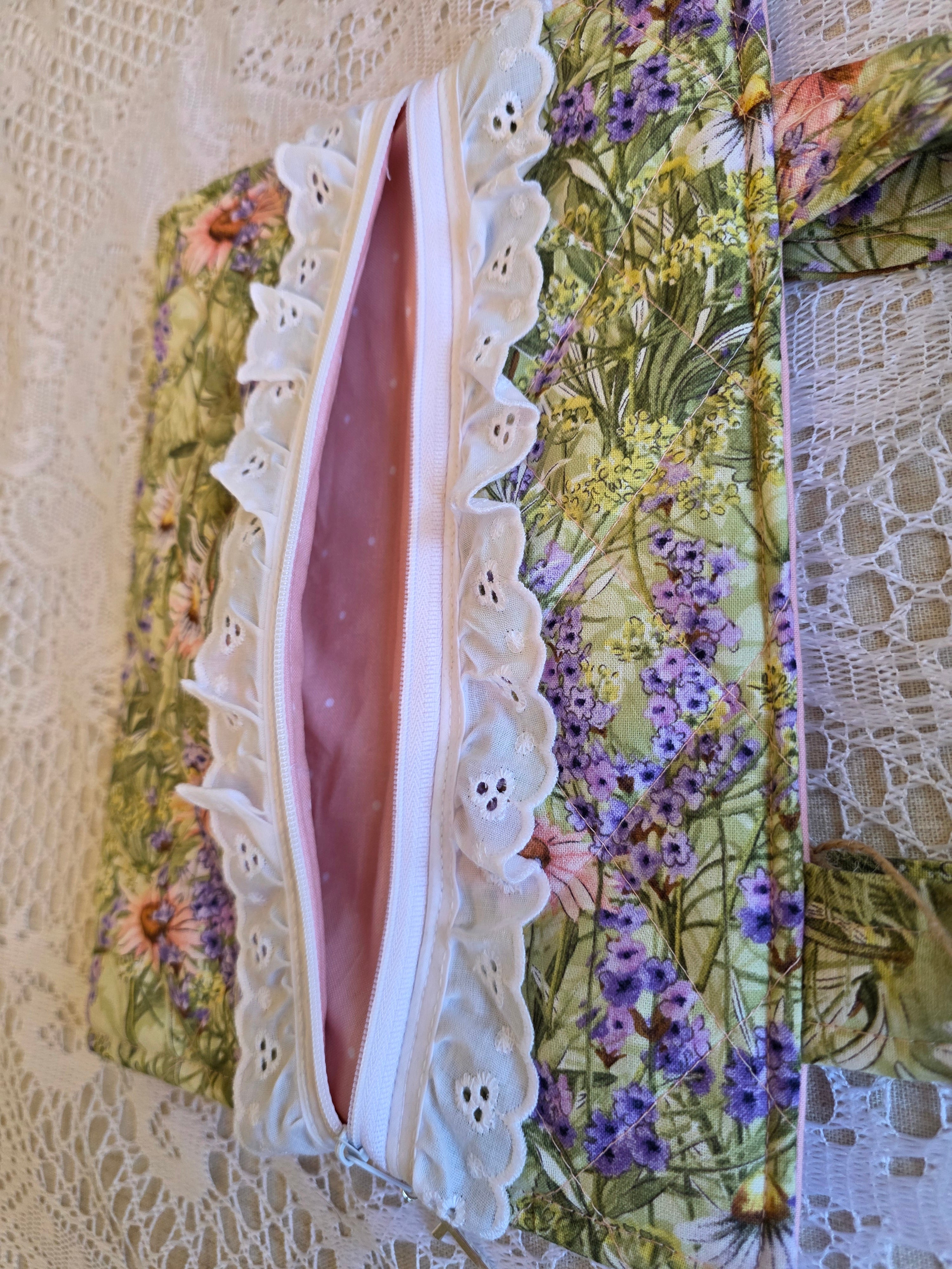 Deluxe Bible/Book Cover- Spring Floral Ruffle | Bible Cover | Devotional Cover