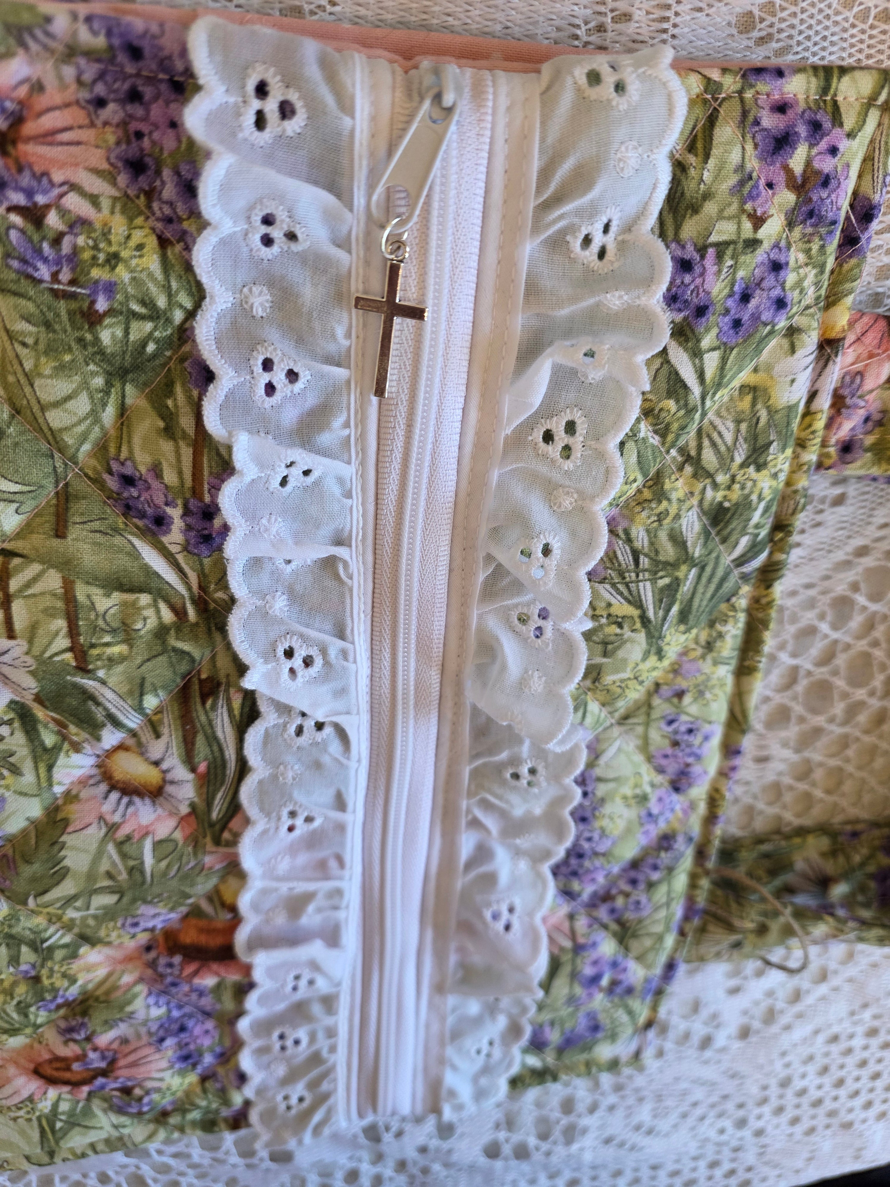 Deluxe Bible/Book Cover- Spring Floral Ruffle | Bible Cover | Devotional Cover