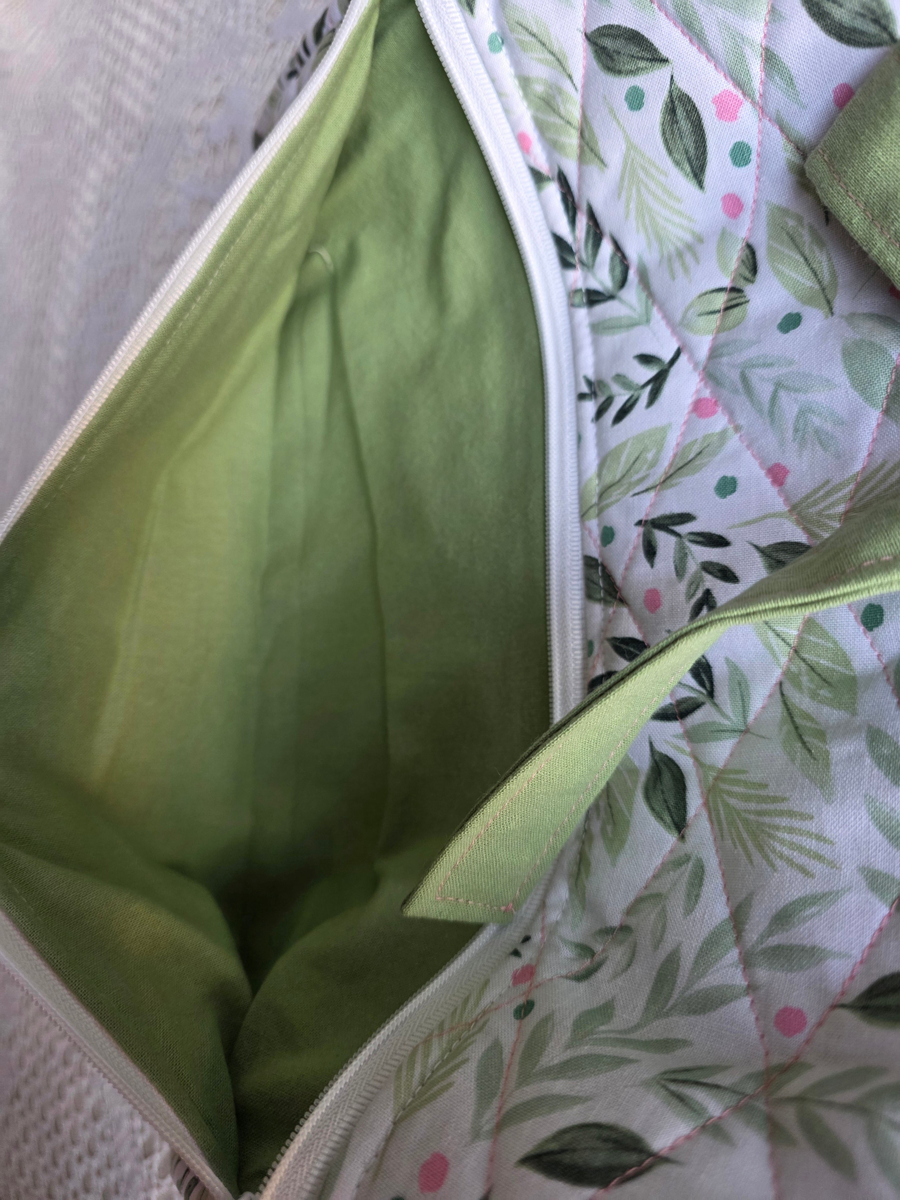 Green Leaves Mom Bundle | Green Leaves Bible Cover with Matching Burp Cloth | New Mom Gift | Mom Gift | Mother Gift