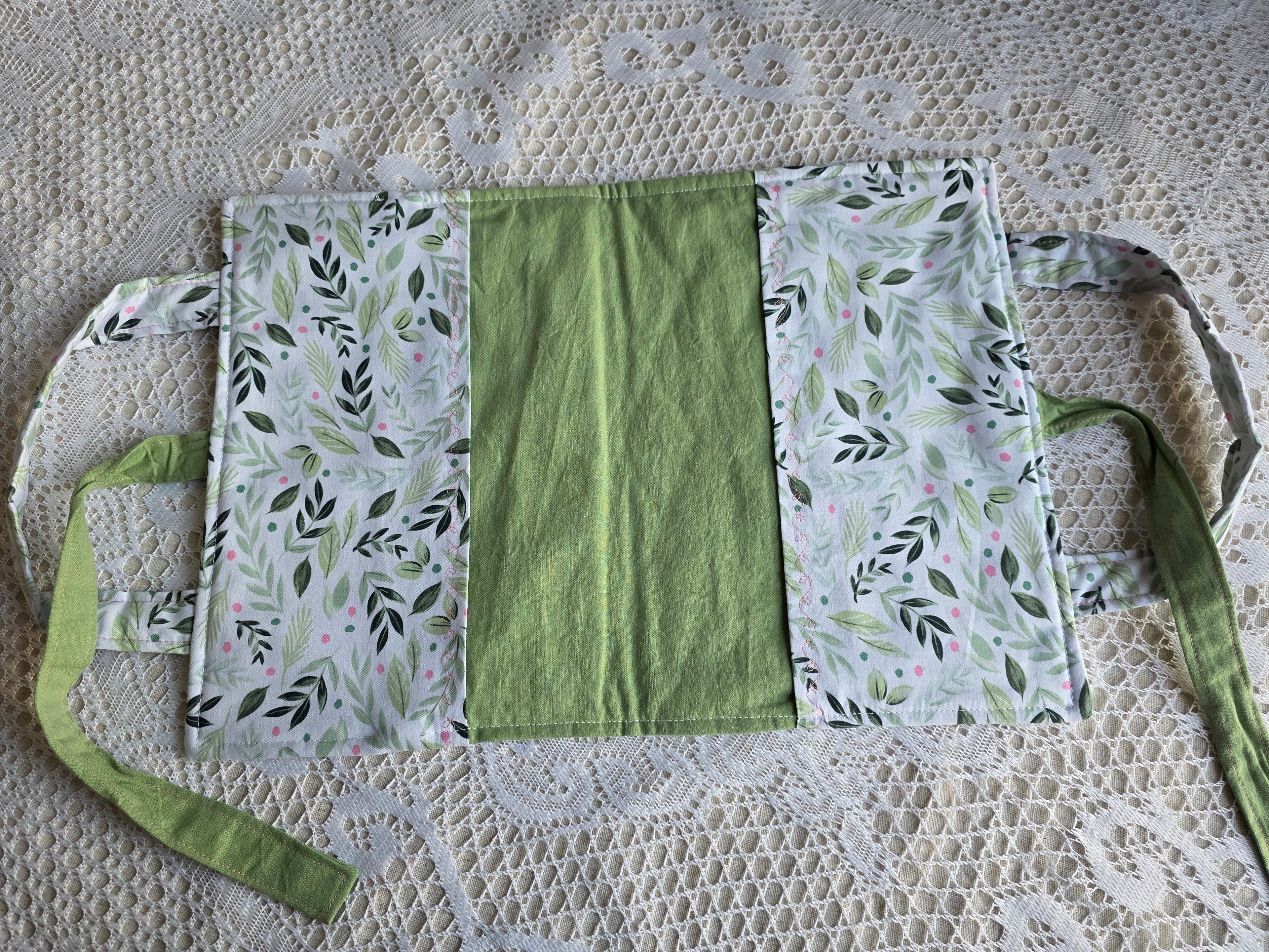 Green Leaves Mom Bundle | Green Leaves Bible Cover with Matching Burp Cloth | New Mom Gift | Mom Gift | Mother Gift