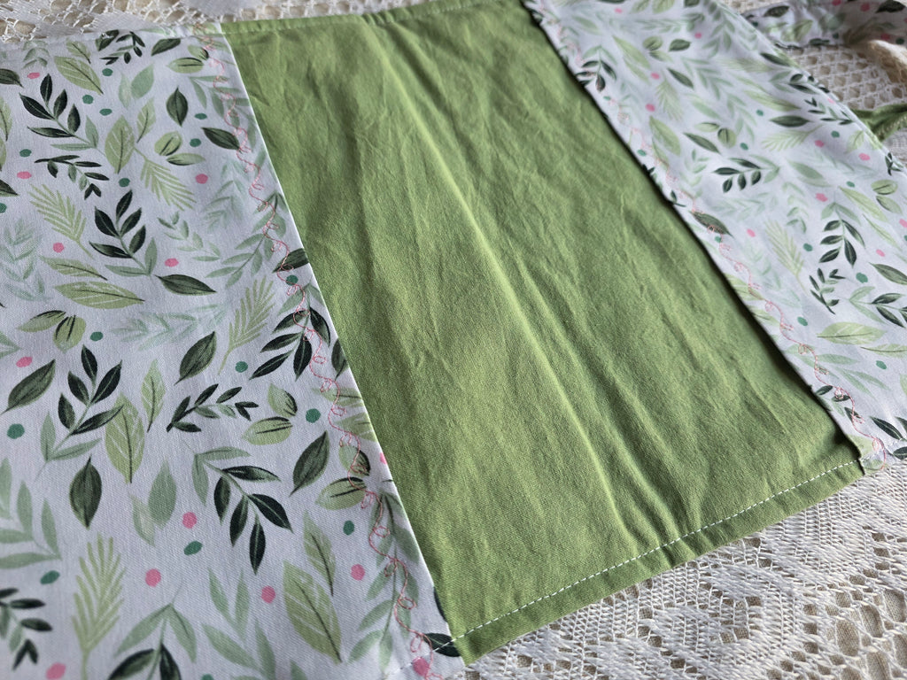 Green Leaves Mom Bundle | Green Leaves Bible Cover with Matching Burp Cloth | New Mom Gift | Mom Gift | Mother Gift