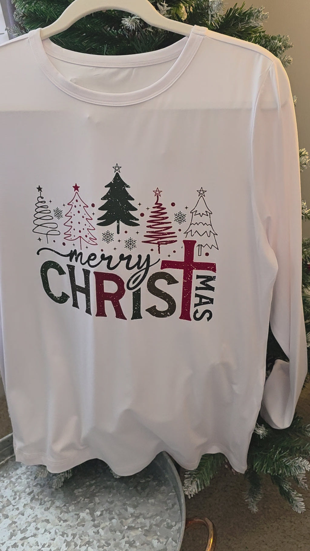 merry chrisTmas Long-Sleeved Shirt | Christmas Apparel | Religious Christmas Shirt | Christ is King