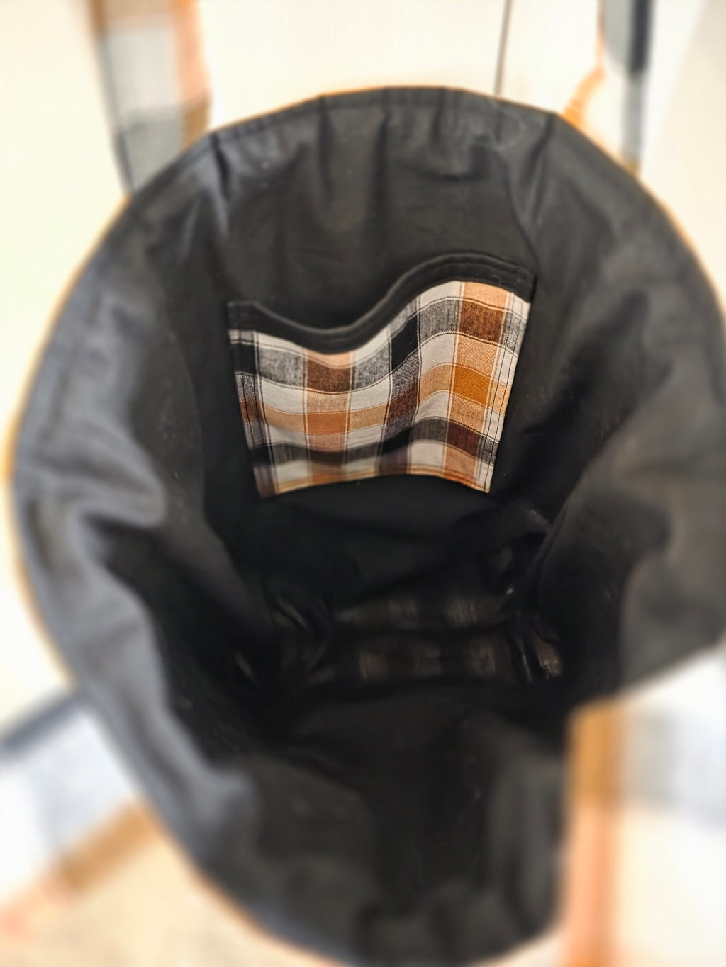 Neutral Buffalo Check Quilted Tote Bag | Quilted Tote Bag | Library Bag | Teacher Tote Bag | Everyday Tote Bag