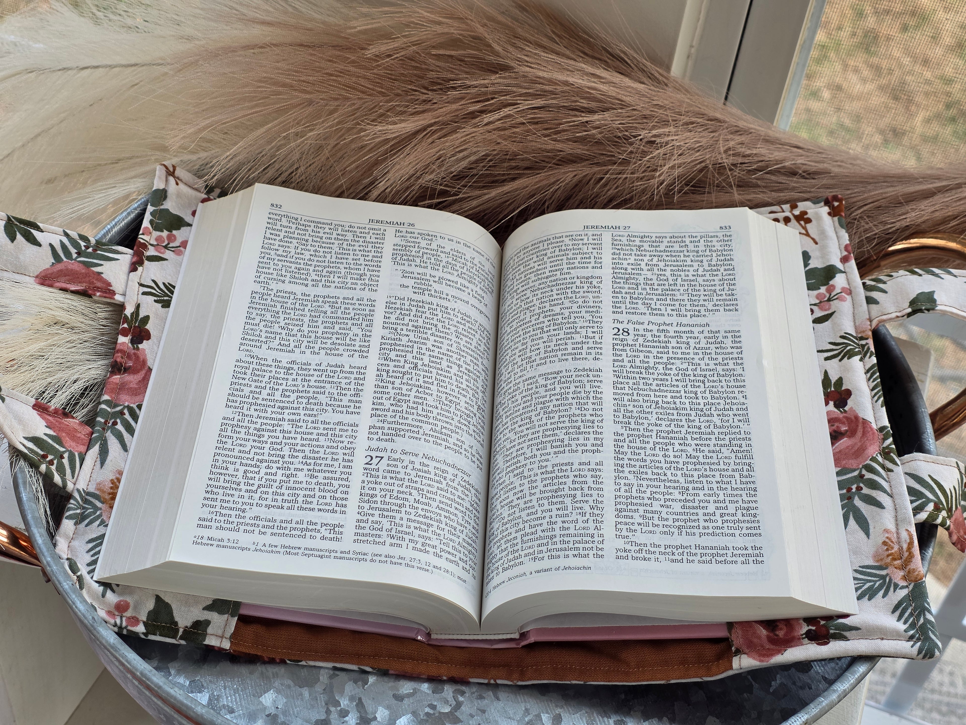 Quilted Bible/ Book Cover with Handles | Bible Study in Style | Book Club in Style