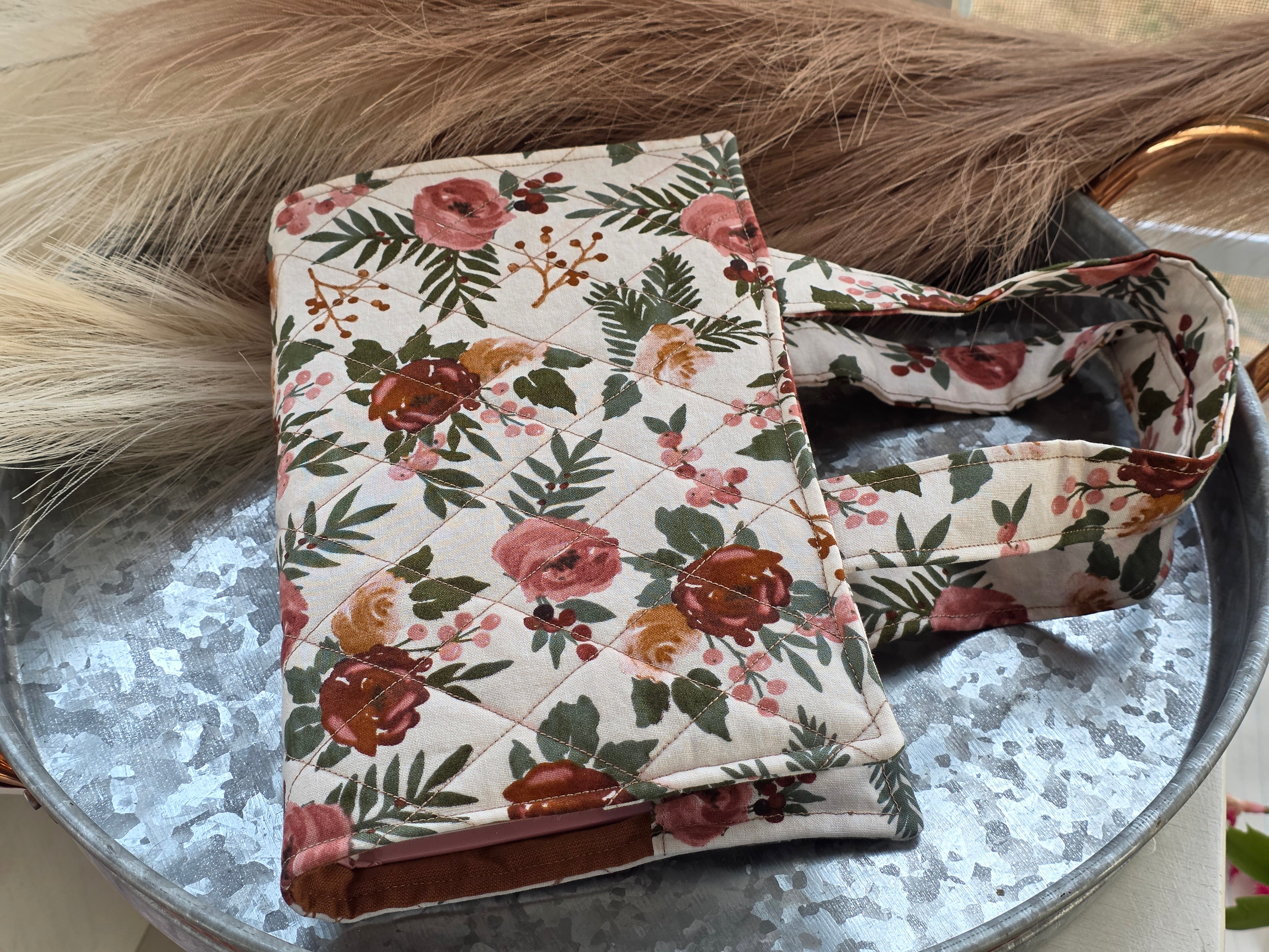 Quilted Bible/ Book Cover with Handles | Bible Study in Style | Book Club in Style