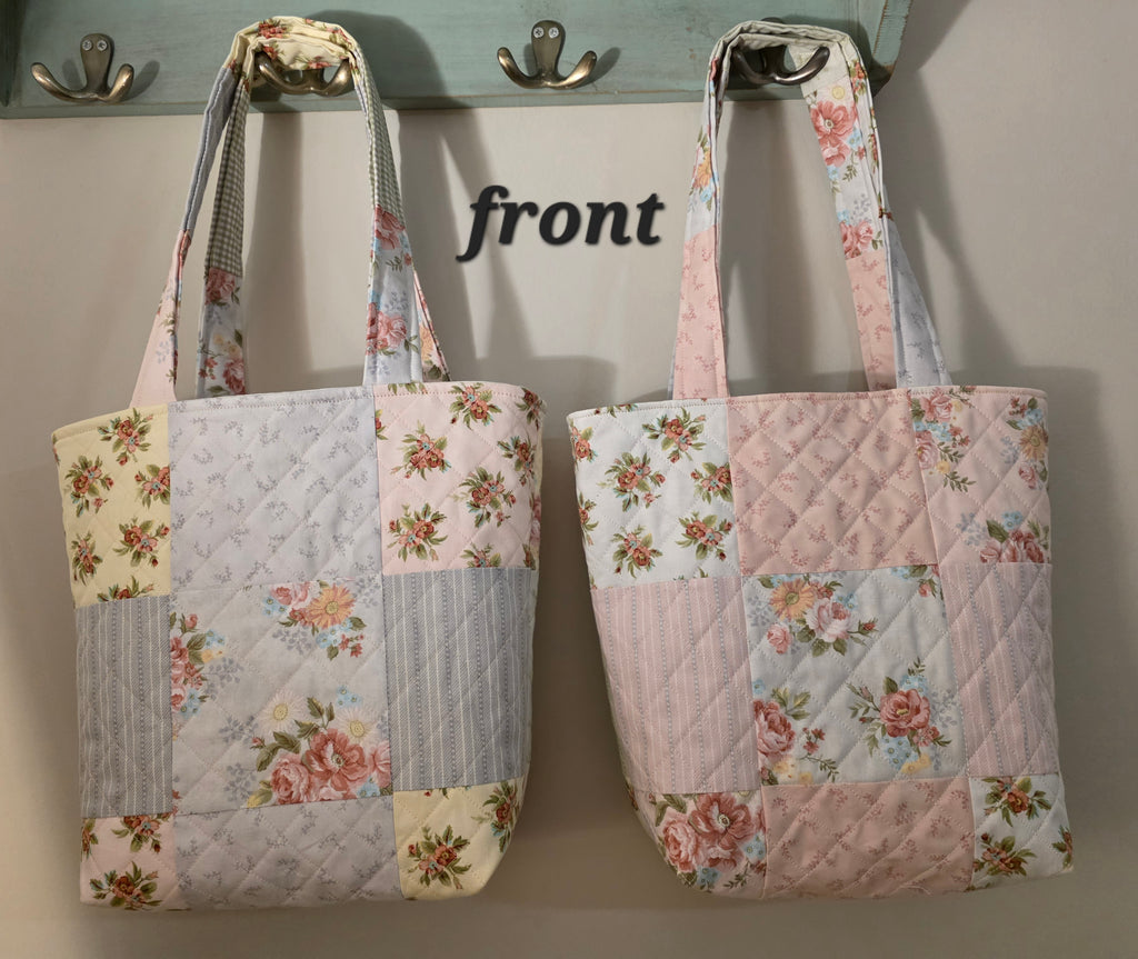 Shabby Chic Patchwork Quilted Tote Bag | Quilted Tote Bag | Library Bag | Shabby Chic Tote Bag | Everyday Tote Bag
