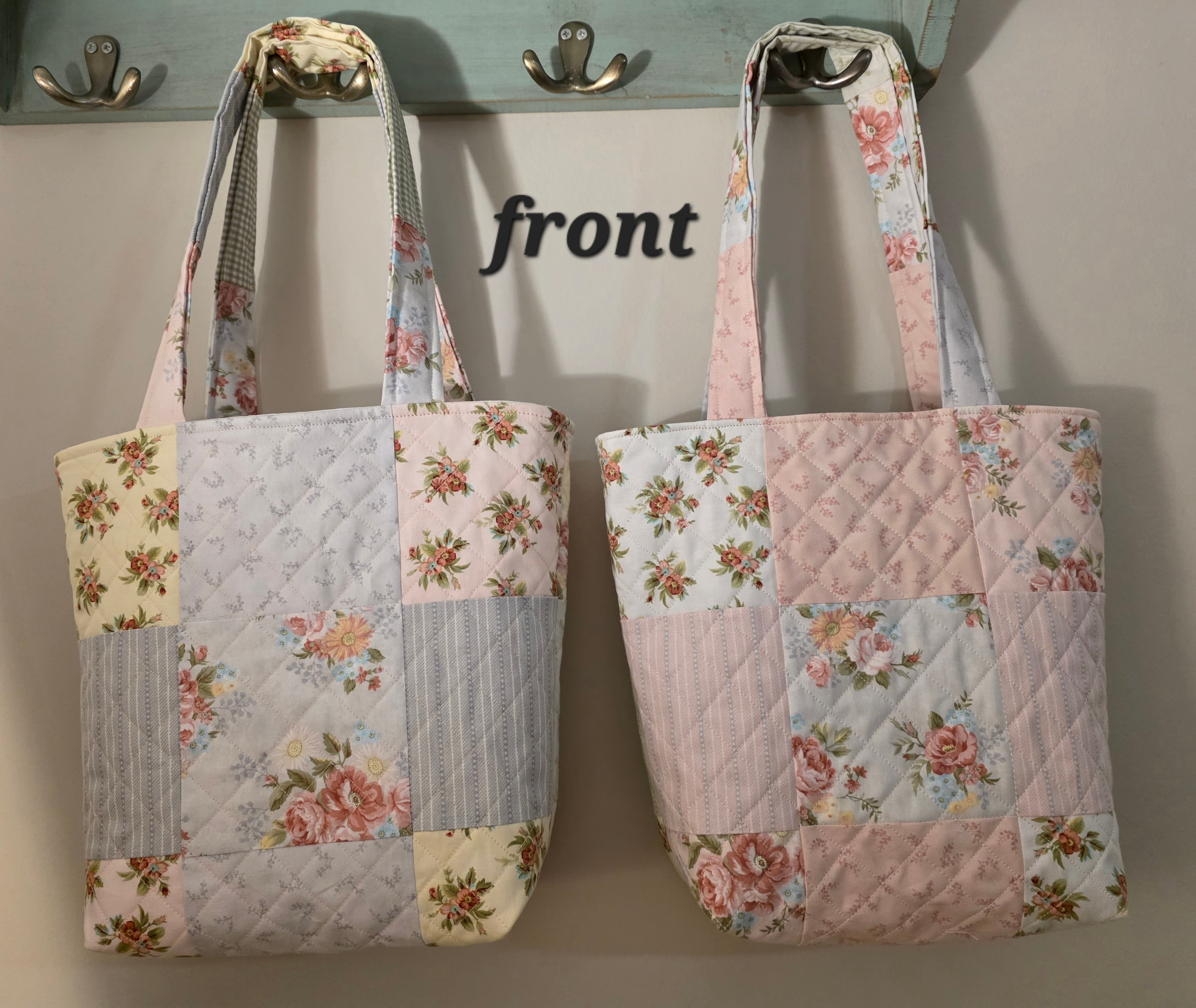 Shabby Chic Patchwork Quilted Tote Bag | Quilted Tote Bag | Library Bag | Shabby Chic Tote Bag | Everyday Tote Bag