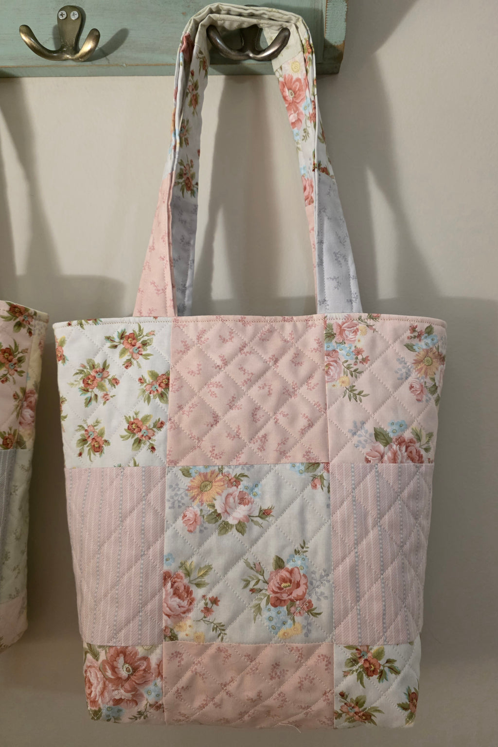 Shabby Chic Patchwork Quilted Tote Bag | Quilted Tote Bag | Library Bag | Shabby Chic Tote Bag | Everyday Tote Bag