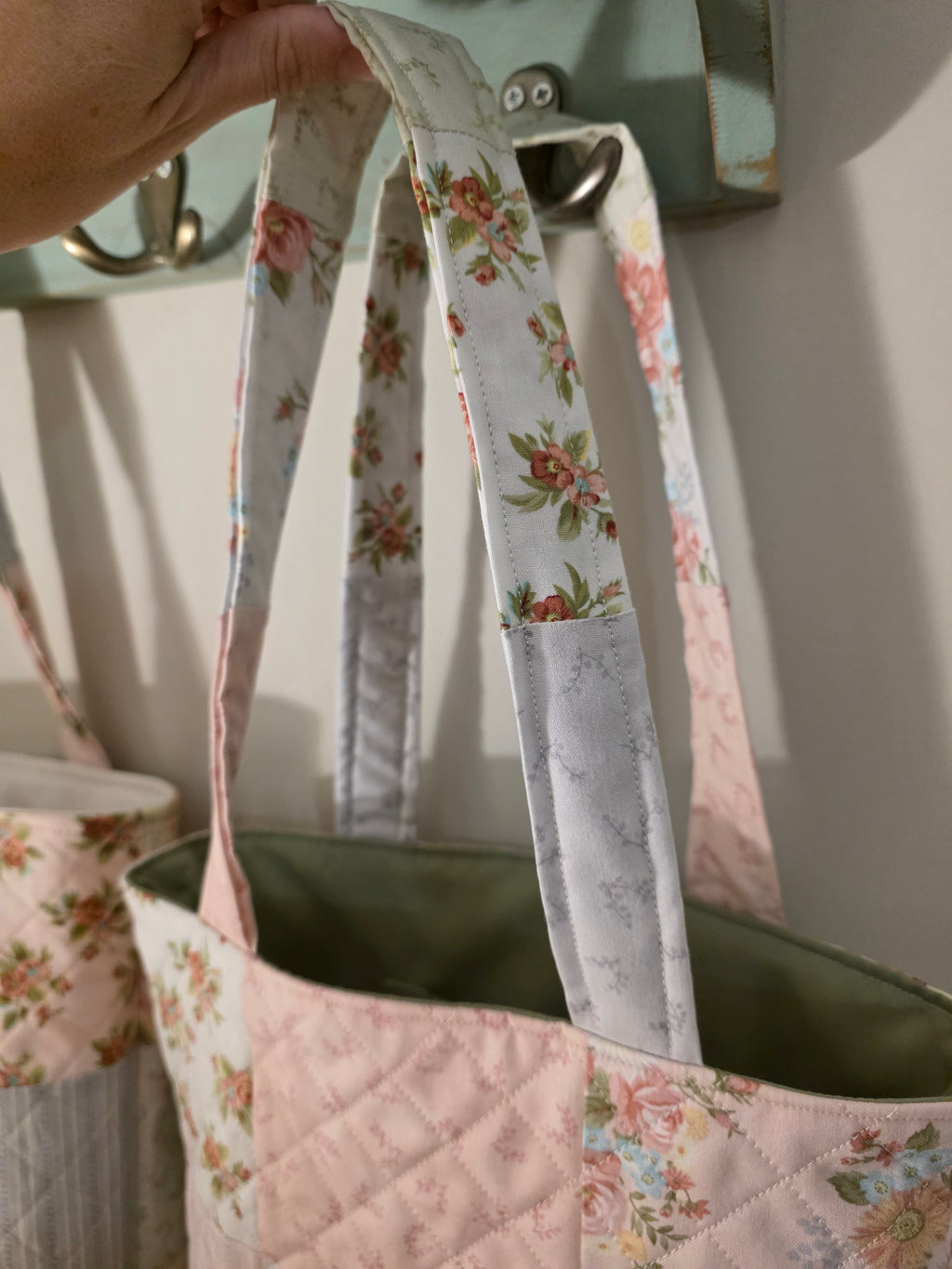 Shabby Chic Patchwork Quilted Tote Bag | Quilted Tote Bag | Library Bag | Shabby Chic Tote Bag | Everyday Tote Bag