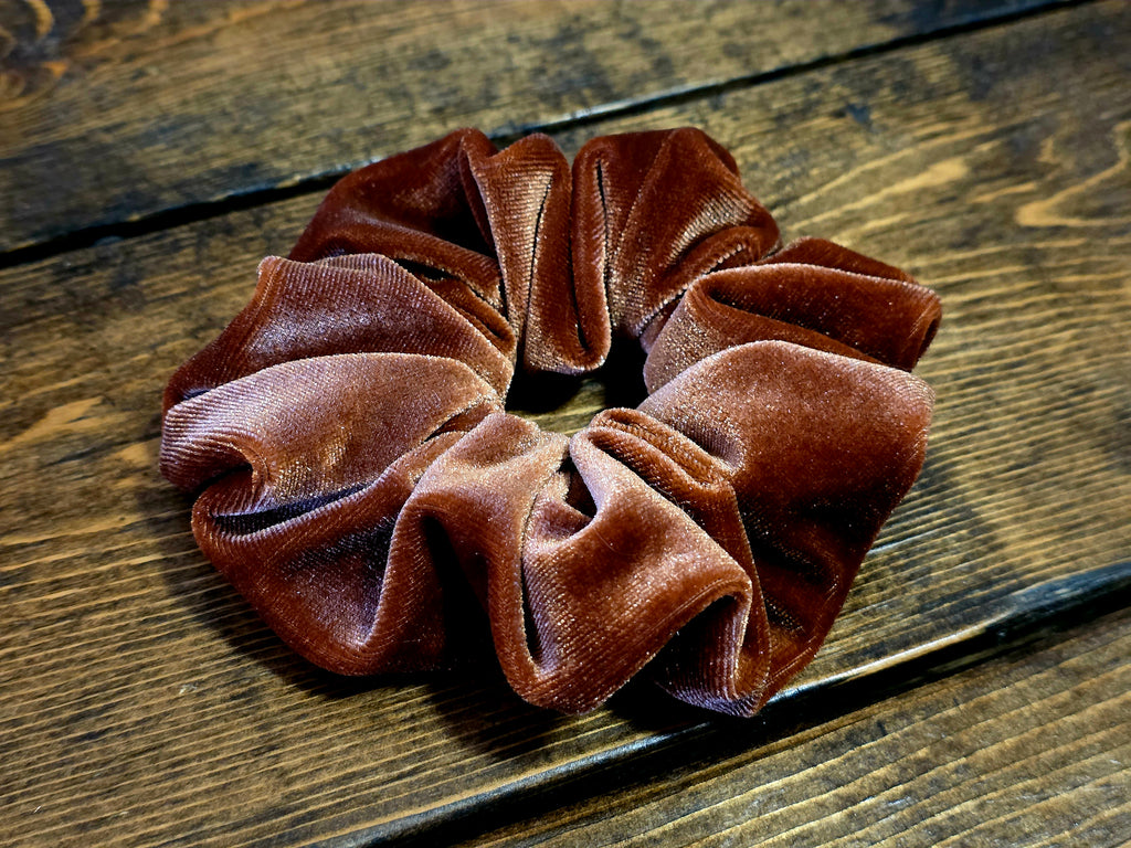 Velvet Scrunchies | Caramel Velvet Scrunchie | Blush Velvet Scrunchie | Ivory Velvet Scrunchie | Powder Blue Velvet Scrunchie