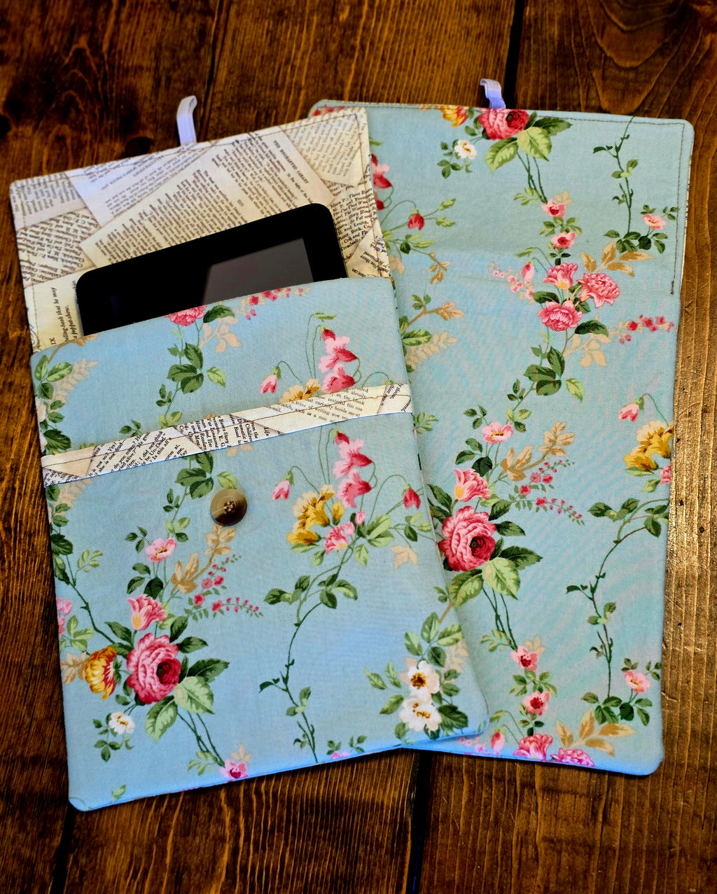 Kindle Sleeves | Kindle Cover | Handmade Kindle Protector | Button Over Kindle Sleeve