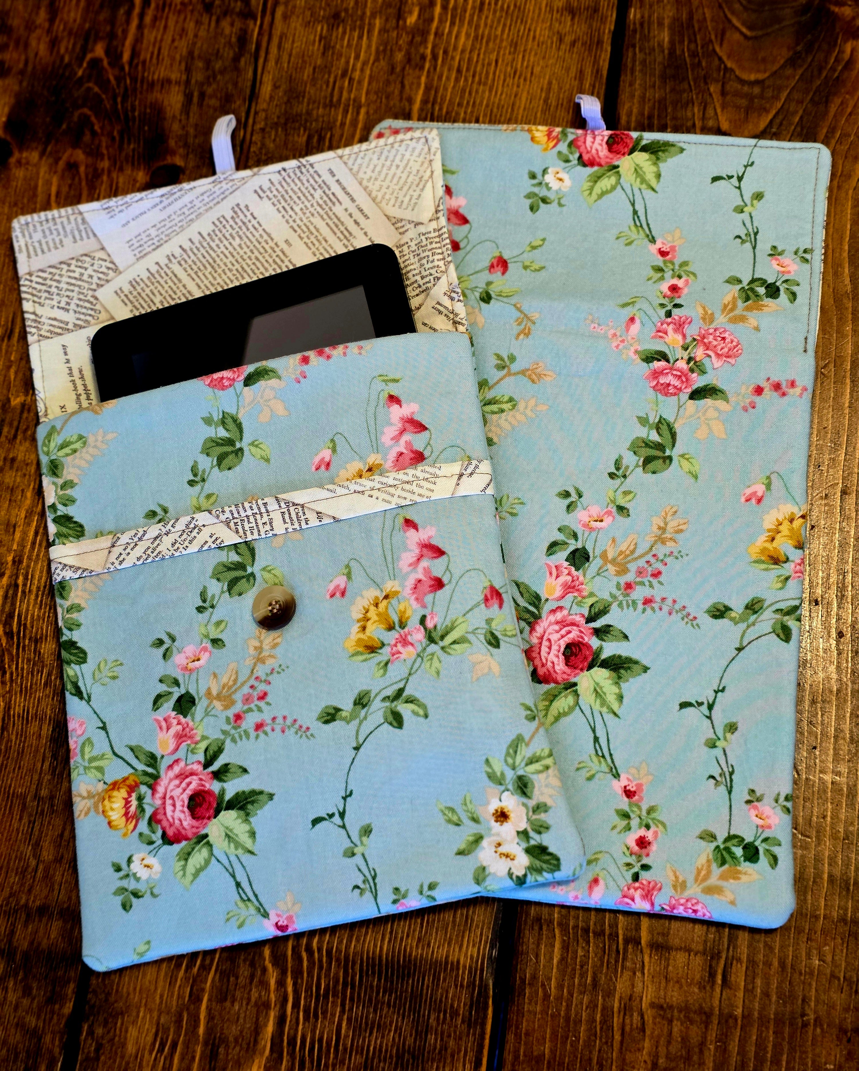 Kindle Sleeves | Kindle Cover | Handmade Kindle Protector | Button Over Kindle Sleeve