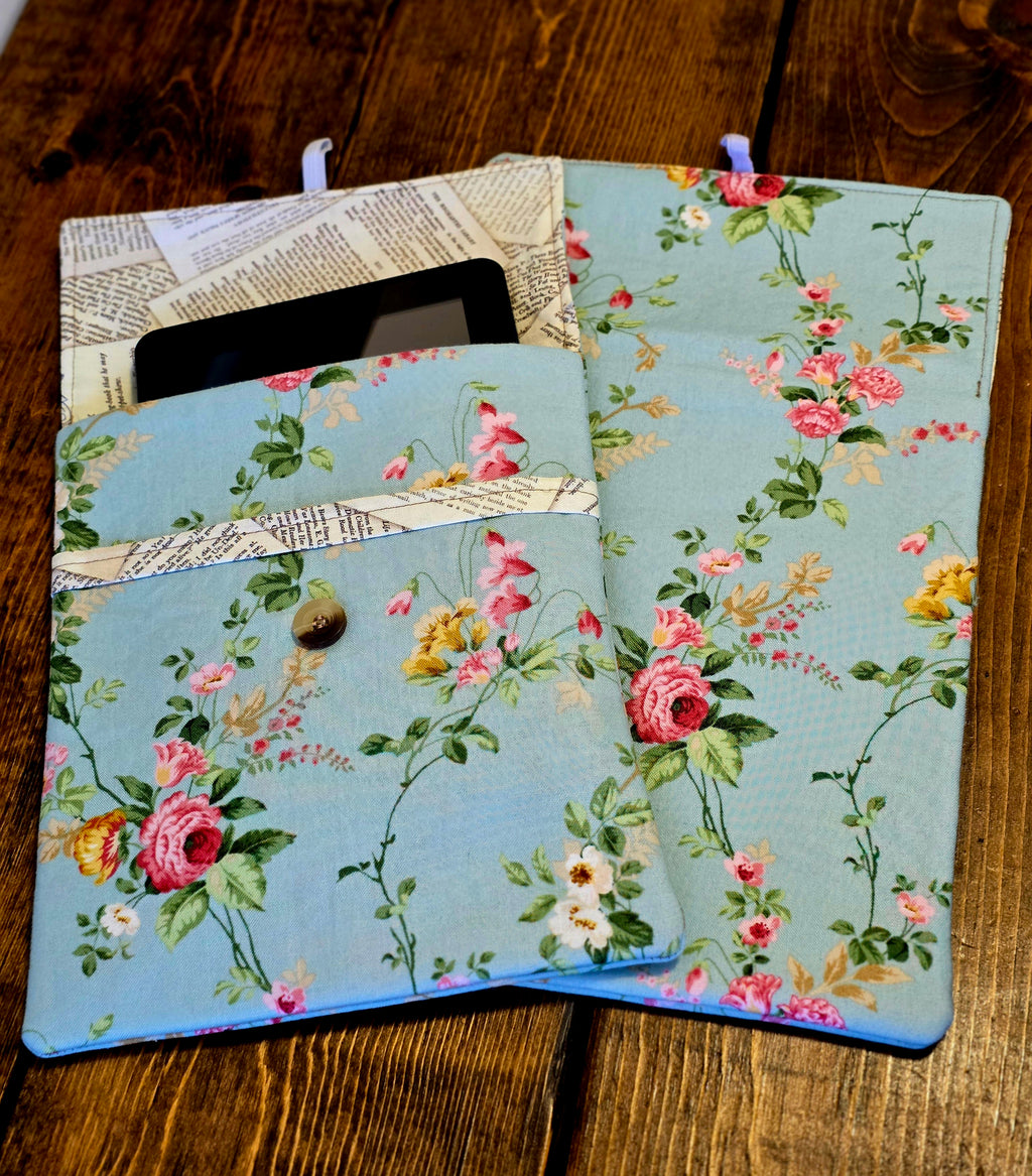 Kindle Sleeves | Kindle Cover | Handmade Kindle Protector | Button Over Kindle Sleeve