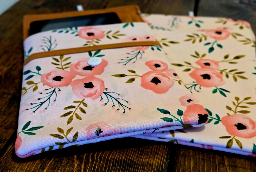 Kindle Sleeves | Kindle Cover | Handmade Kindle Protector | Button Over Kindle Sleeve