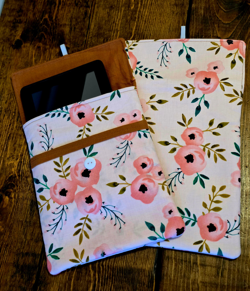 Kindle Sleeves | Kindle Cover | Handmade Kindle Protector | Button Over Kindle Sleeve