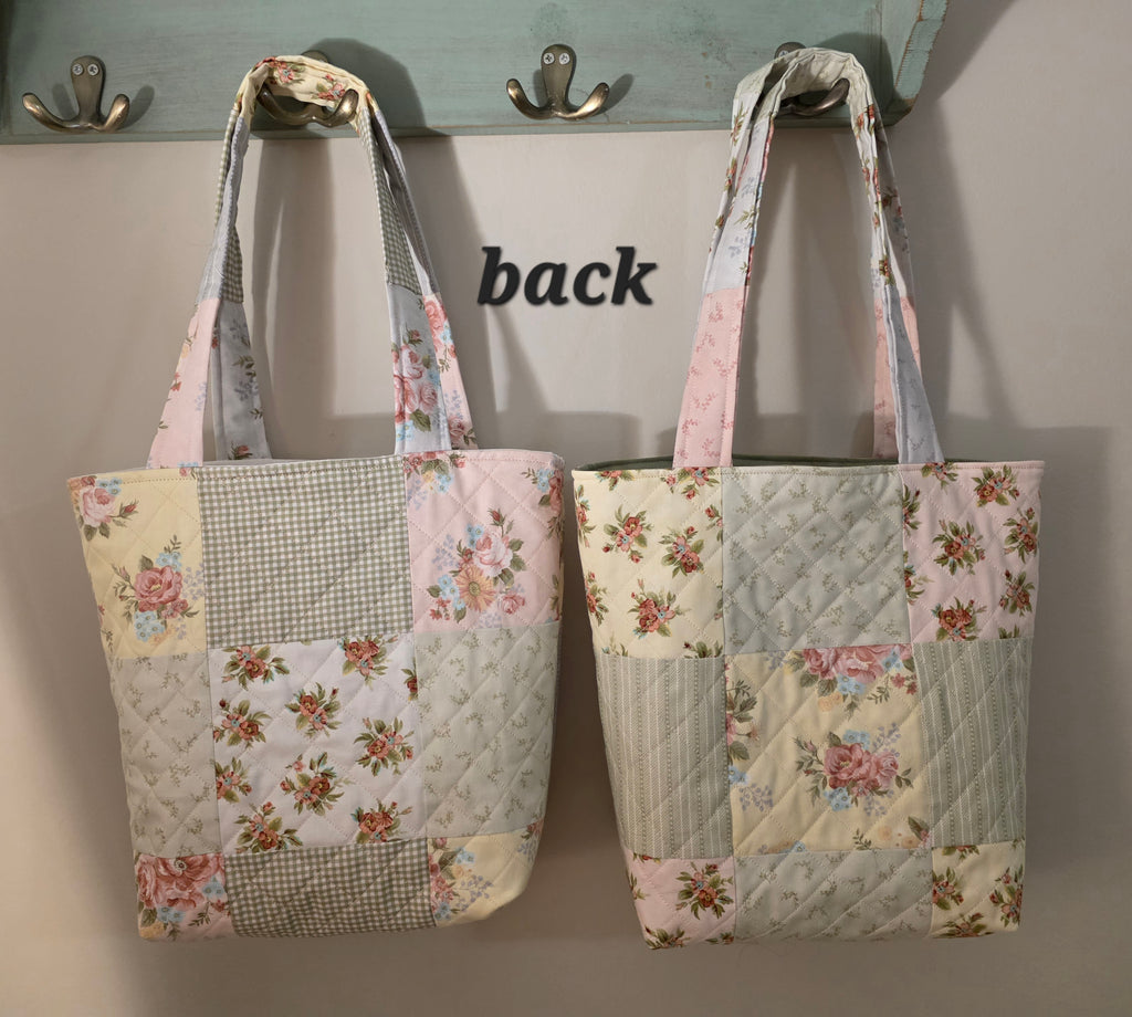 Shabby Chic Patchwork Quilted Tote Bag | Quilted Tote Bag | Library Bag | Shabby Chic Tote Bag | Everyday Tote Bag